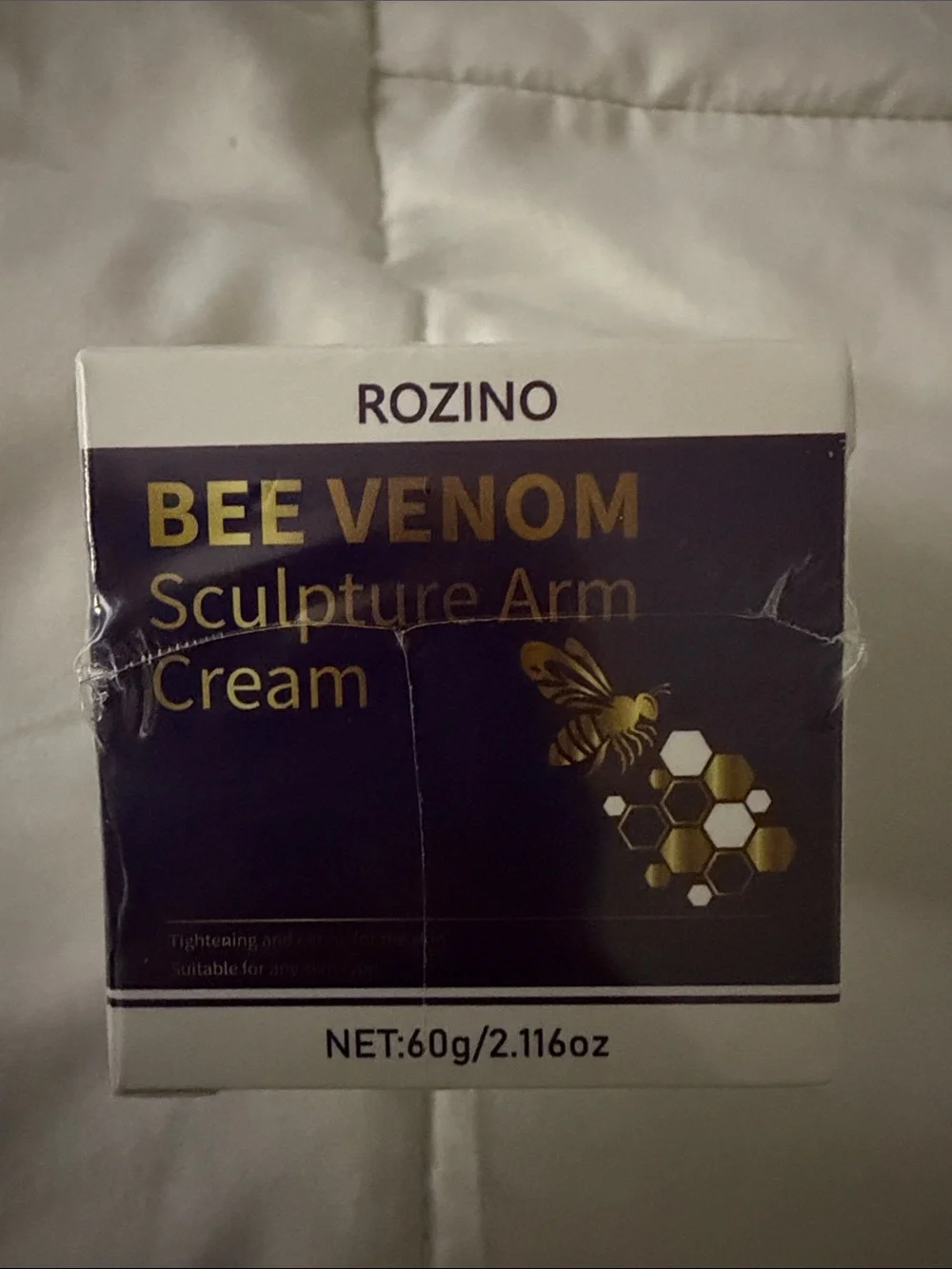 Rozino Bee Venom Sculpture Arm Cream - Purple & Yellow Jar